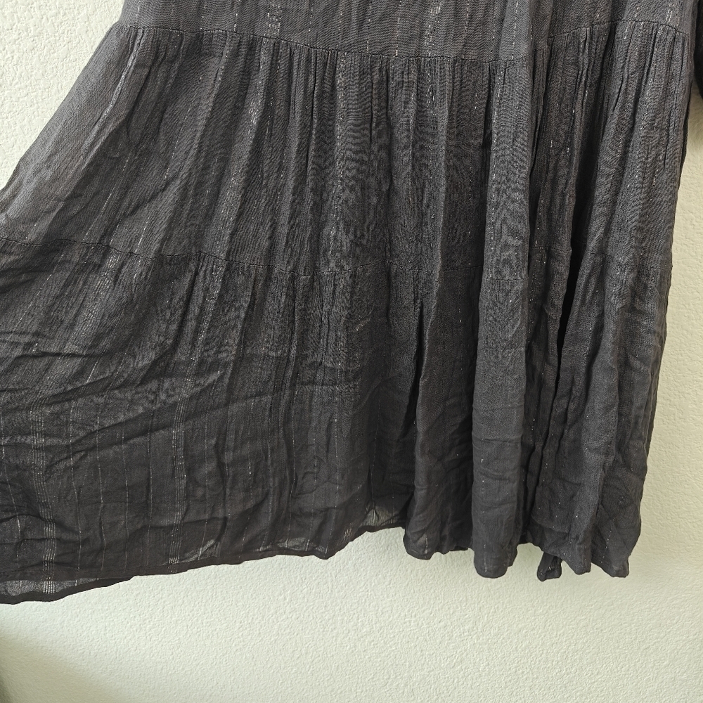 Blue Boheme NWT Grey Serenity Boho Cottagecore Long Sleeve Midi Dress Size S/M - Picture 3 of 13